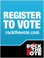 Register to vote at Rock the Vote
